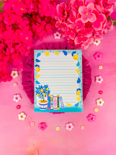 Lemon Book Stack Notepad 4.25" x 5.5"