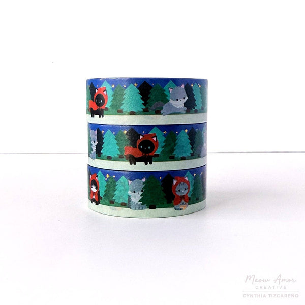 Red Riding Hood Cat Washi Tape