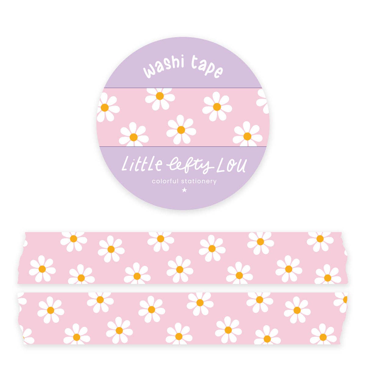Pink Daisies Washi Tape