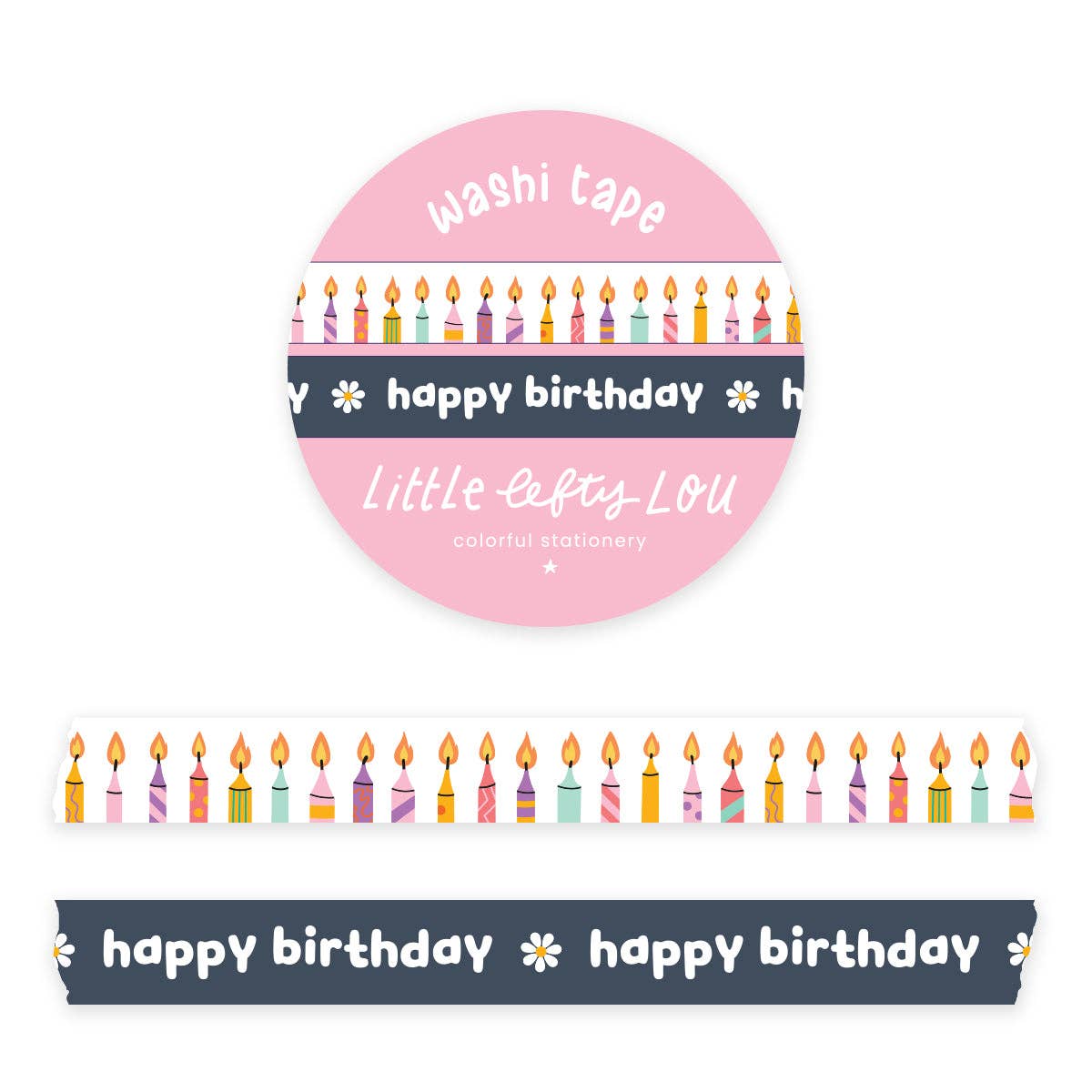 2 Slim Birthday Washi Tapes Set