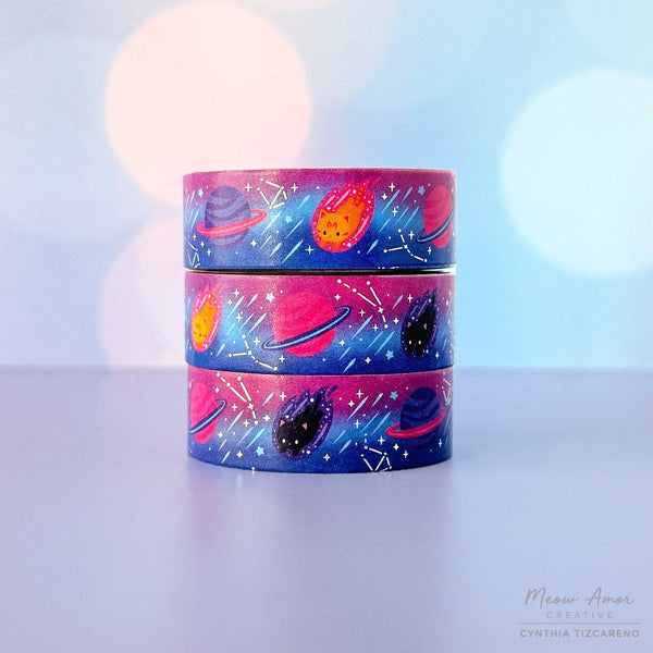 Comet Cats Holo Foil Washi Tape