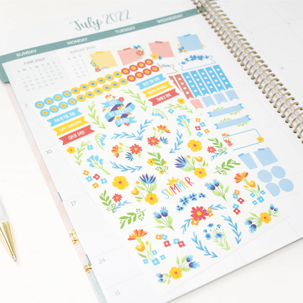 Planner Sticker Pack, Decorative Florals