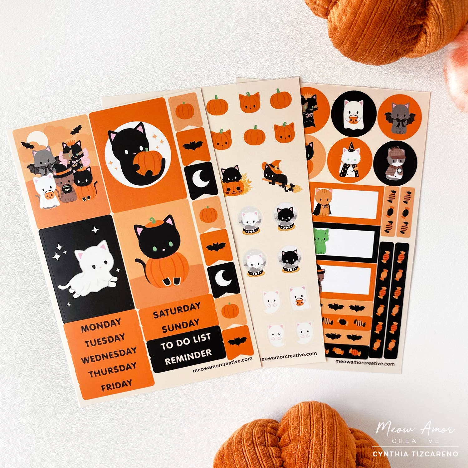 Cats Halloween Parade Planner Sticker Kit