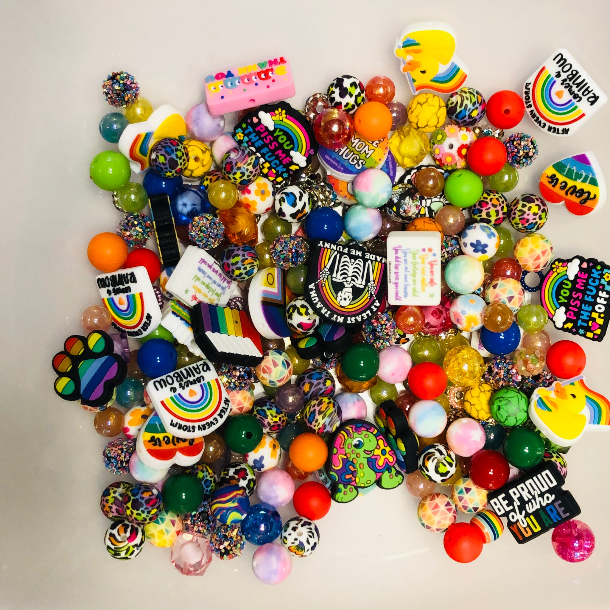 Bead Soup - Rainbow Pride|| 3mm+ Large Hole || Bead Mixes ||