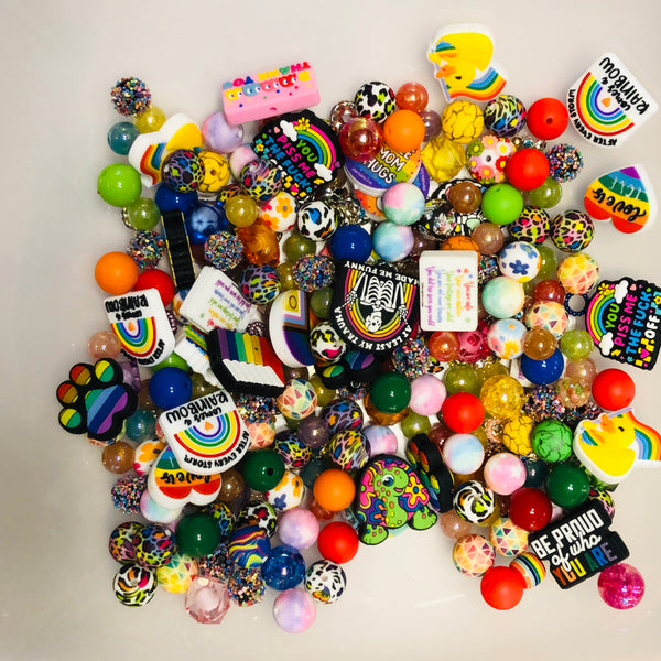 Bead Soup - Rainbow Pride|| 3mm+ Large Hole || Bead Mixes ||