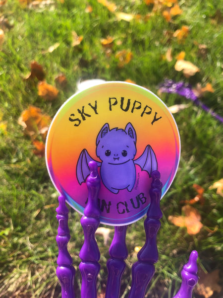 NEW - Sky Puppy Fan Club || Cute Spooky Pastel Goth || Vinyl Sticker Decal || Starr Plans Exclusive