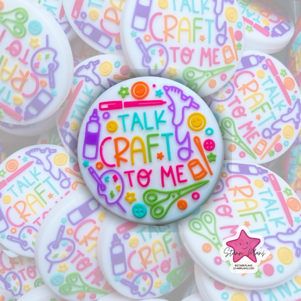 Talk Crafty to Me Silicone Focal Bead - 40