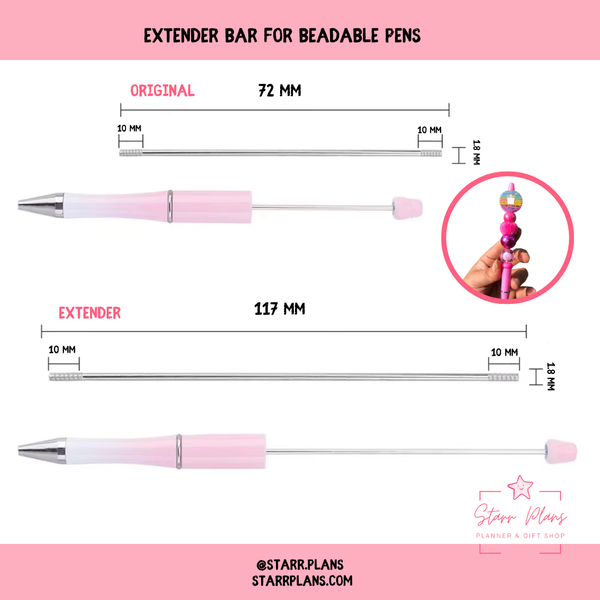 Extension Bar for Beadable Pens 1.8 mm by 117 mm