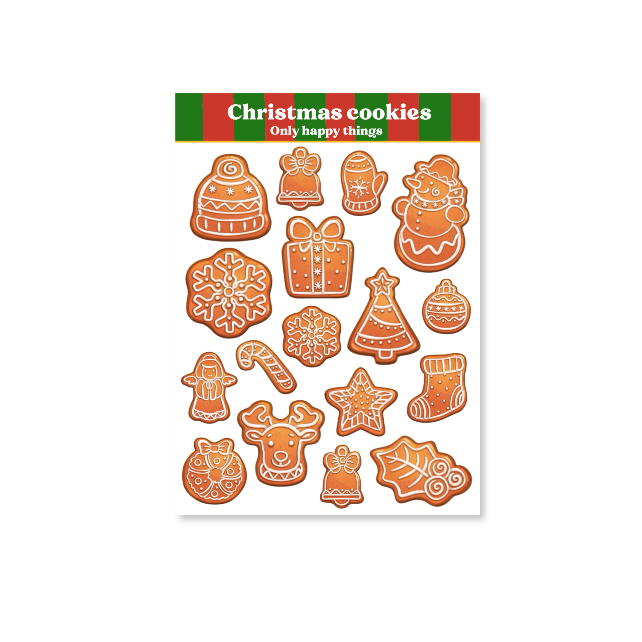 Stickersheet Christmas cookies