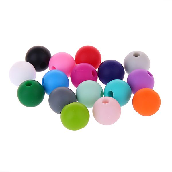 9mm Round Silicone Bead - Various Colors - Randomly Chosen