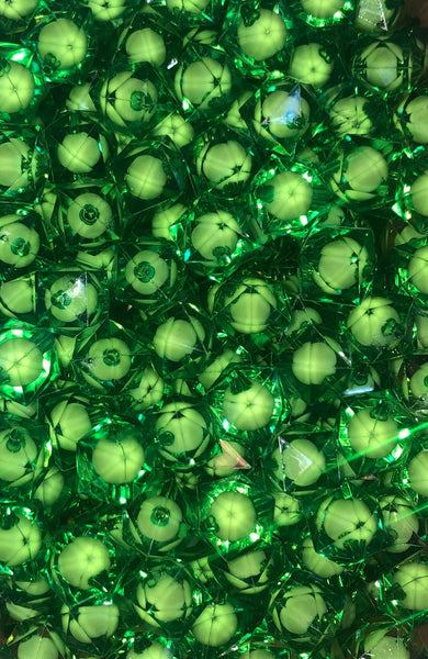 Green Multifaceted Cube Acrylic Chunky Bubblegum Beads || 12mm 16mm 20mm || Packs of 10 pieces