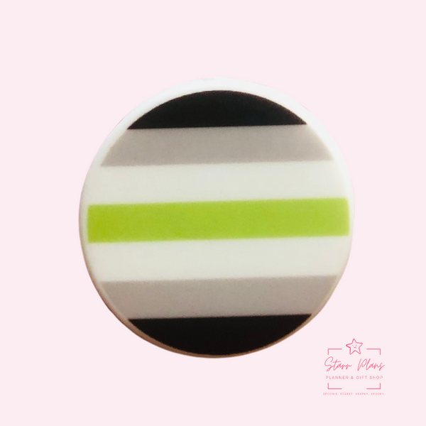 Silicone Focal Beads -  Agender Pride Flag || Starr Plans Exclusive