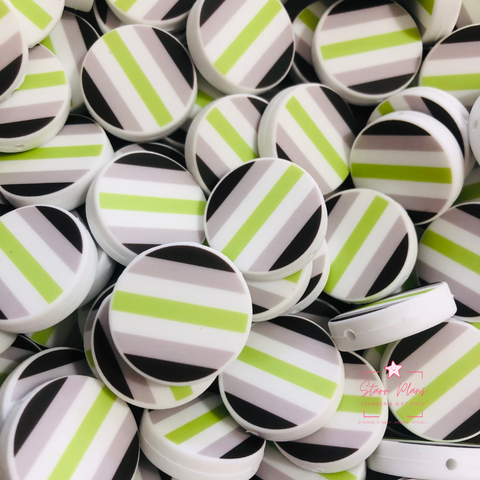 Silicone Focal Beads -  Agender Pride Flag || Starr Plans Exclusive