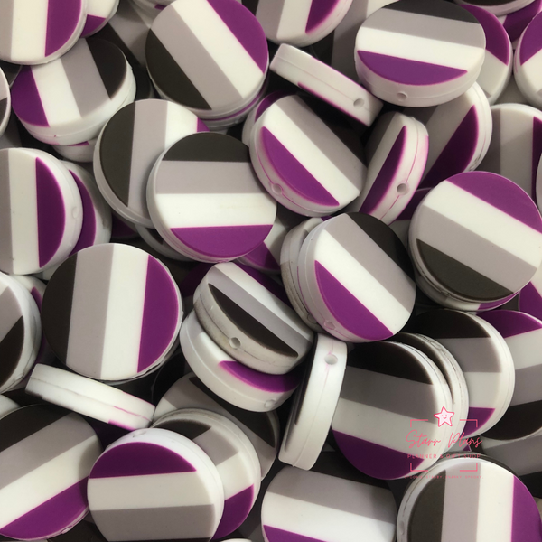 Silicone Focal Beads -  Asexual Pride Flag || Starr Plans Exclusive