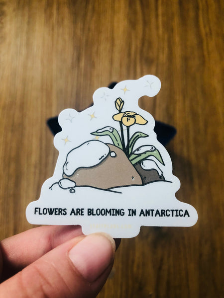 Flowers are Blooming in Antarctica || Revolution || Vinyl Sticker || Starr Plans Exclusive