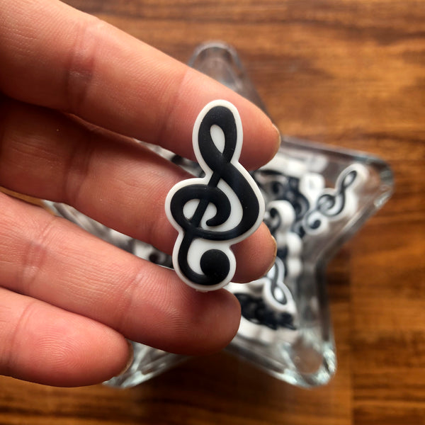 Silicone Focal Beads - Musical Note - 55