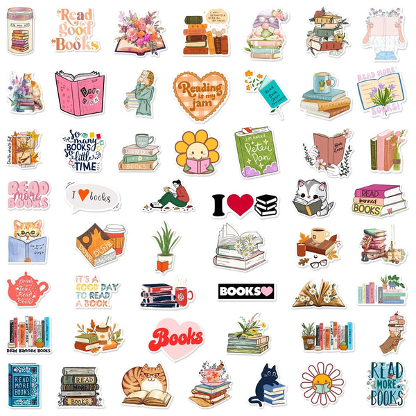 Vinyl Sticker Mix || Bookish  || 25 Pieces