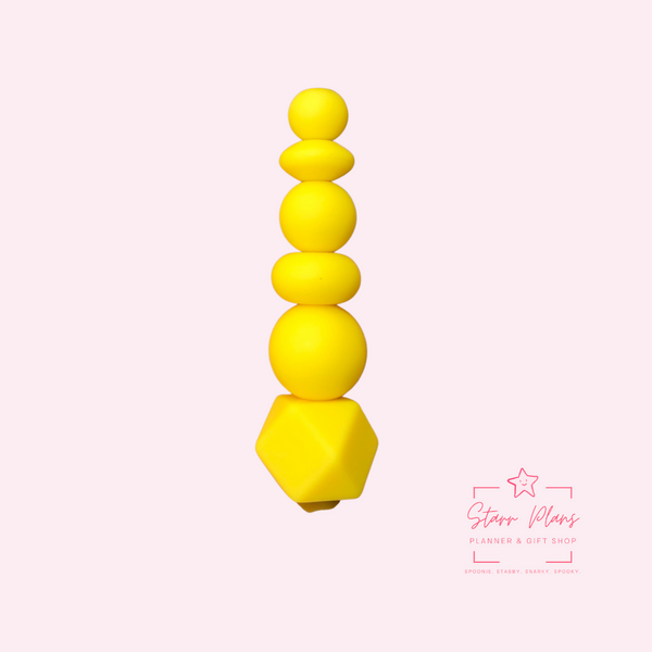 Silicone Solid Color Bead || Bright Yellow