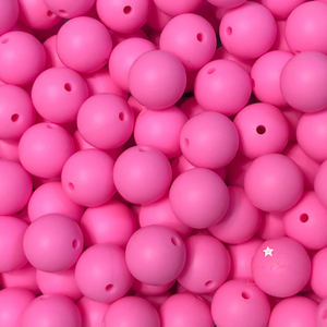 15mm Round Silicone Bead - Bubblegum Pink 14