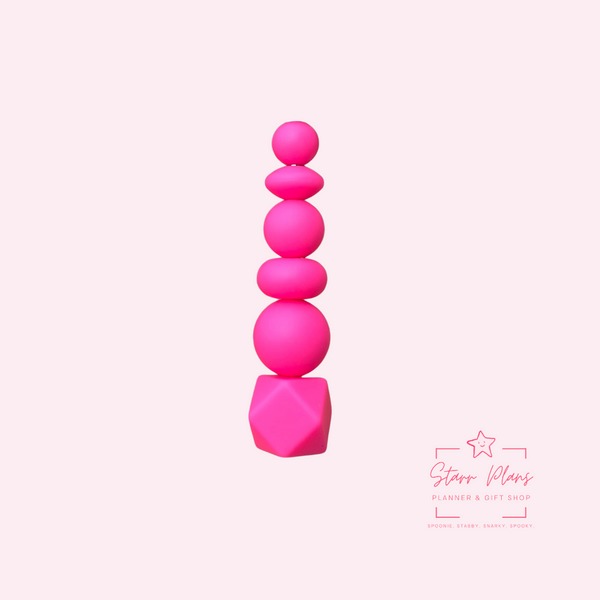 Silicone Solid Color Bead || Bubblegum Pink