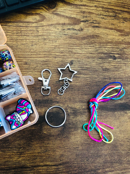 Beaded Pen & Keychain Kit - Rainbow