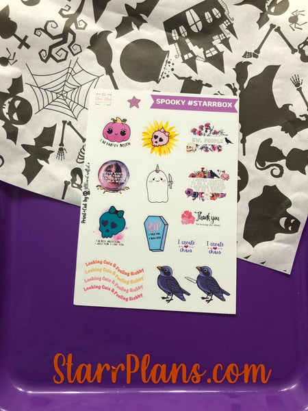 Starr Plans Mixed Exclusive Spooky Starrbox Sticker Sheet - Purple