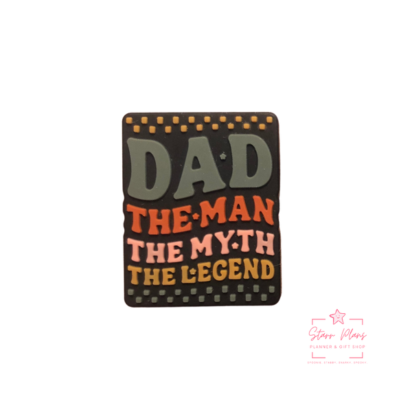 Silicone Focal Beads - Dad The Man The Myth The Legend