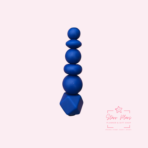 Silicone Solid Color Bead || Deep Blue