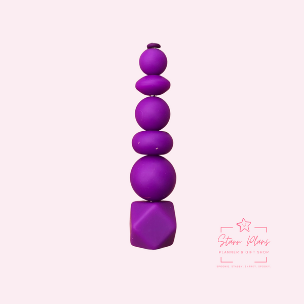 Silicone Solid Color Bead || Deep Purple