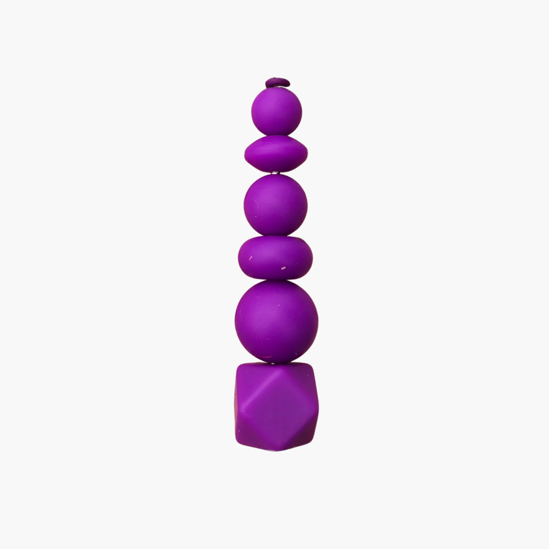 Silicone Solid Color Bead || Deep Purple