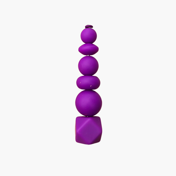 Silicone Solid Color Bead || Deep Purple