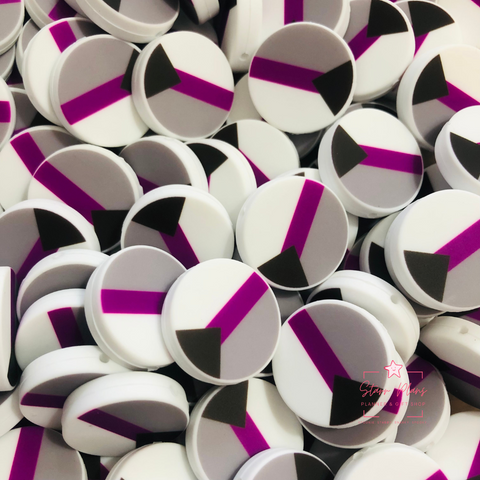Silicone Focal Beads -  Demisexual Pride Flag || Starr Plans Exclusive