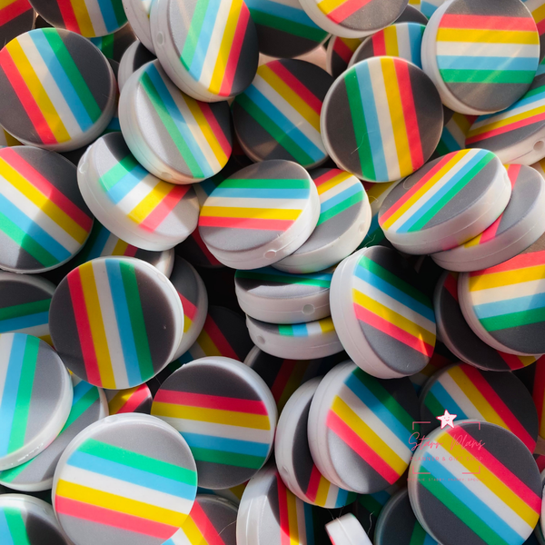 Disability Pride Flag Silicone Focal Bead || Starr Plans Exclusive