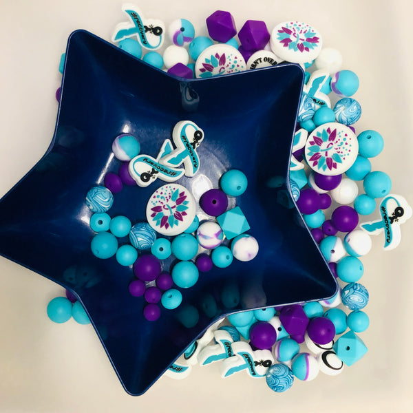 Bead Soup - Suicide Awareness || 3mm+ Large Hole || Bead Mixes || Silicone Only Mix