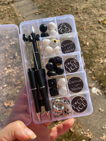 Immigrant Rights Beaded Pen Kit – DIY Craft Set (Makes 5 Pens)