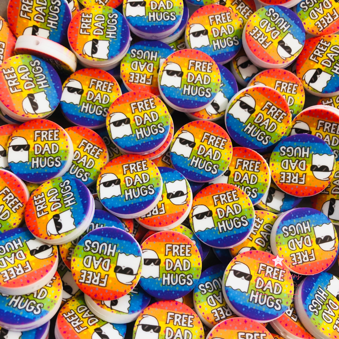 Silicone Focal Beads -  Free Dad Hugs Ghost || Starr Plans Exclusive