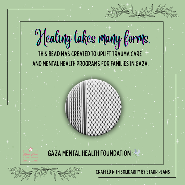 Silicone Focal Beads - Keffiyeh - Healing & Solidarity Design