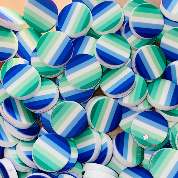 Gay Men Pride Flag Silicone Focal Bead || Starr Plans Exclusive