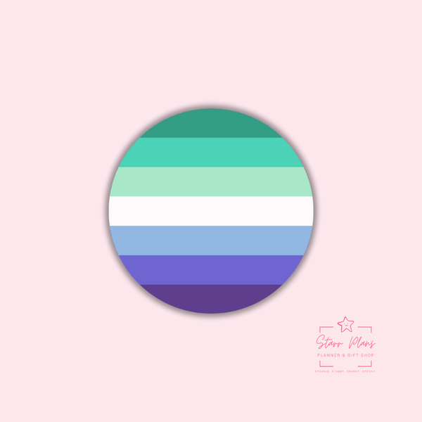 Gay Men Pride Flag Silicone Focal Bead || Starr Plans Exclusive