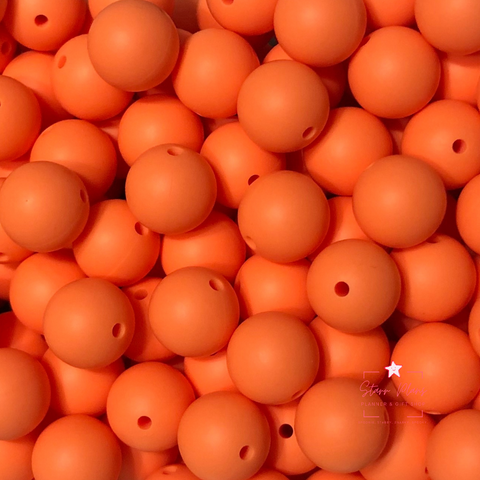15mm Round Silicone Bead - Georgia Peach 11