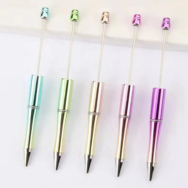 Beadable Plastic Beaded Pen Blank - Metallic Gradient & Ombre Colors -