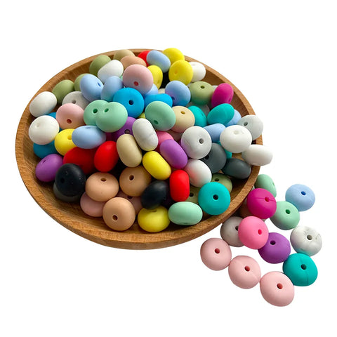 14 MM Various Colors || Silicone Abacus Beads || Single Beads or Packs of 10