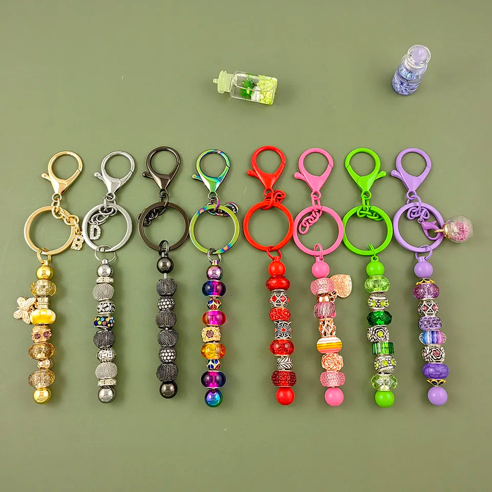 DIY Beaded Key Chain Beadable Handmade Keychains Bars Crafting