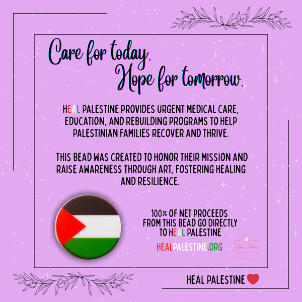 Silicone Focal Beads - Palestine Flag  - A Symbol of Hope & Love