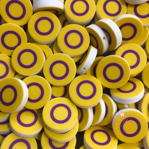 Silicone Focal Beads -  Intersex Pride Flag || Starr Plans Exclusive