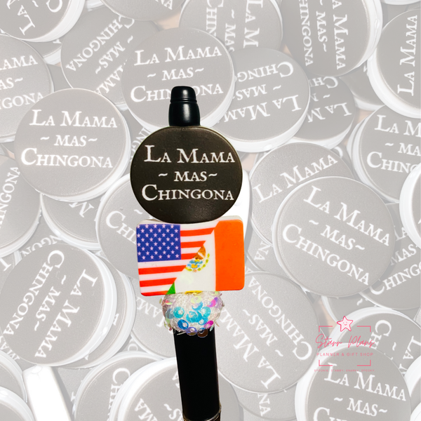 La Mama Mas Chingona Silicone Focal Bead || Starr Plans Exclusive
