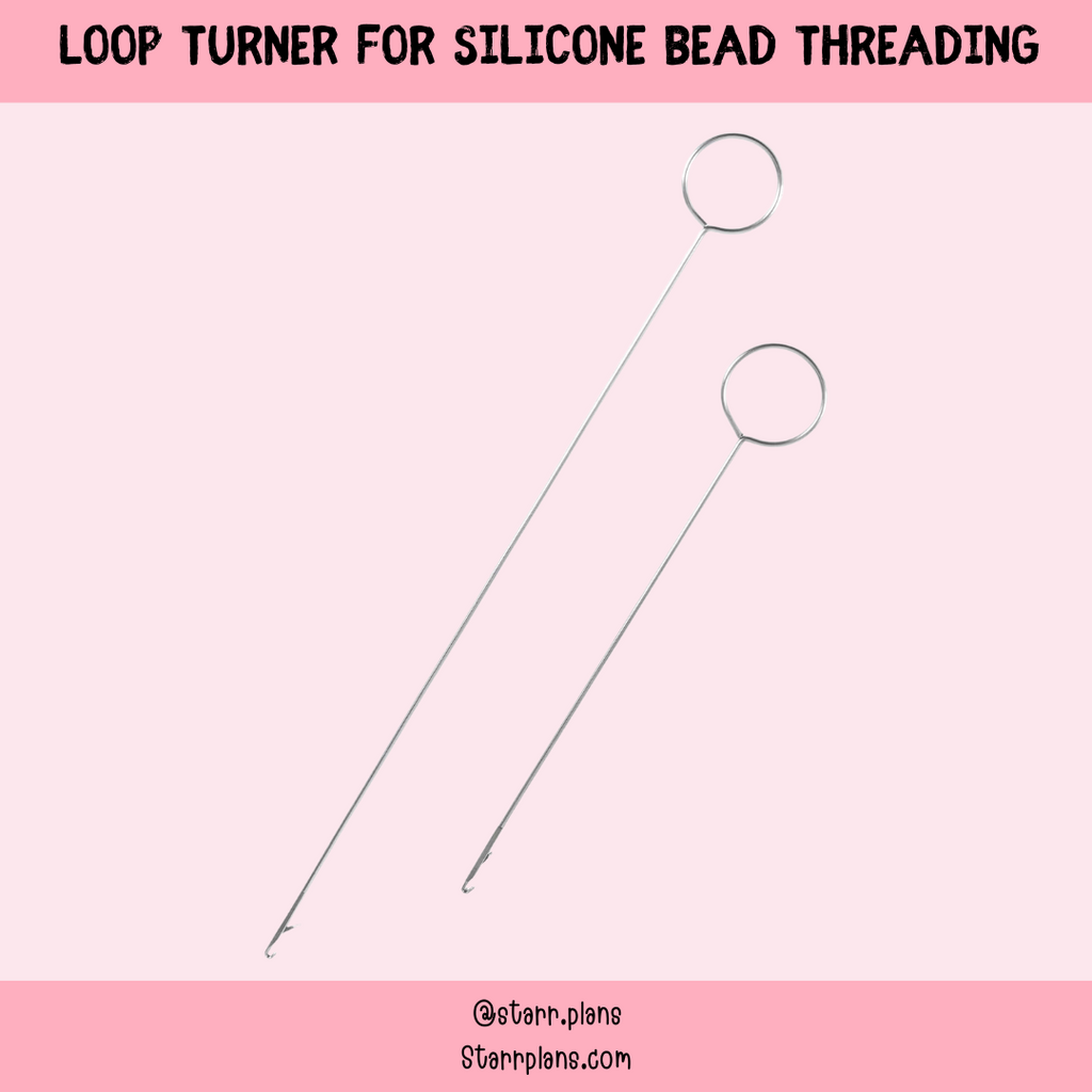 Beading Threader Loop Metal Loop Turner Bead Threader for Wristlet Making and Silicone Beads ...