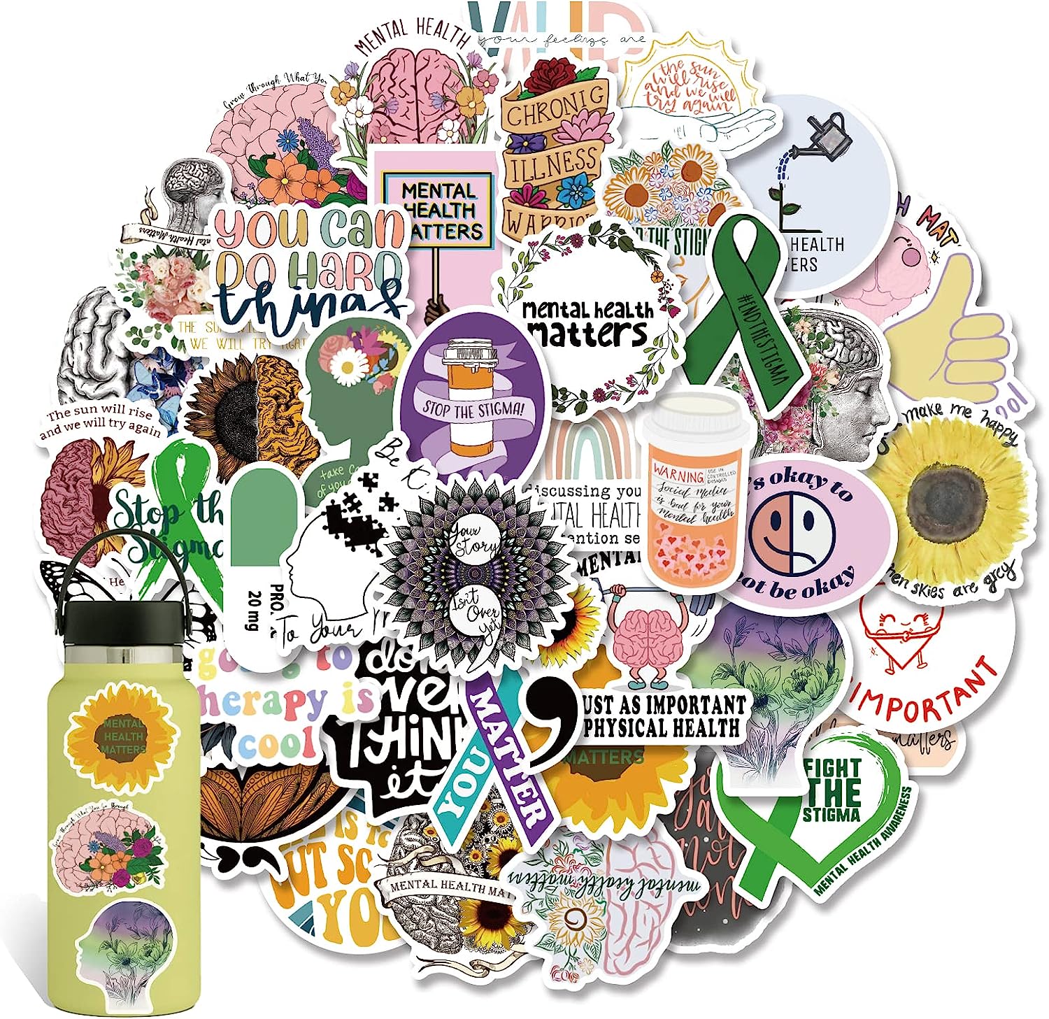 Vinyl Sticker Mix || Mental Health Affirmation || 25 Pieces