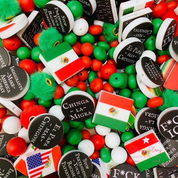 Bead Soup - Mexican Pride || 3mm+ Large Hole || Bead Mixes || Silicone