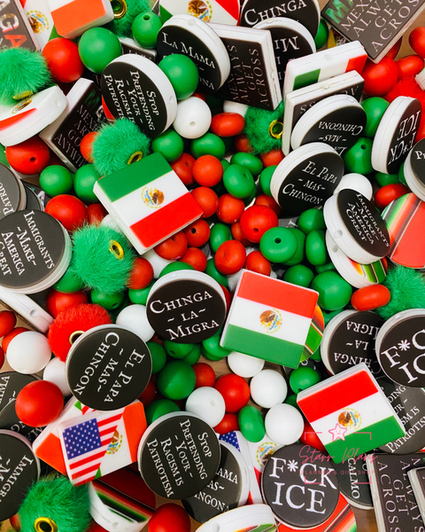 Bead Soup - Mexican Pride || 3mm+ Large Hole || Bead Mixes || Silicone